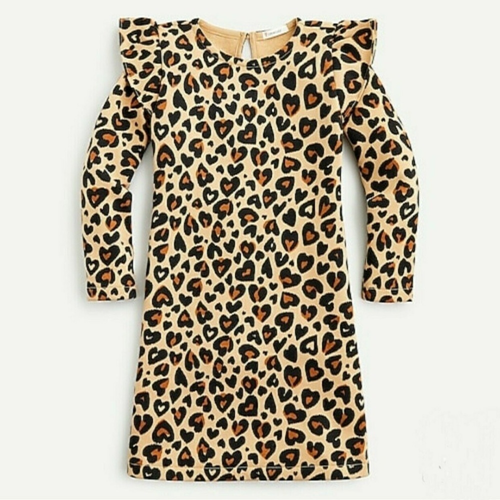 Crewcuts Leopard Fleece Dress